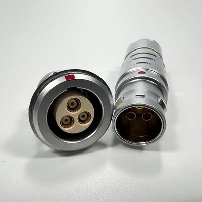 ভালো দাম 3 Coaxial Push Pull Circular Connectors plug PPS PEEK Insulator অনলাইন